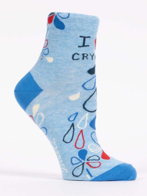 Image of I Heart Crying W-Ankle Socks BLUEQ